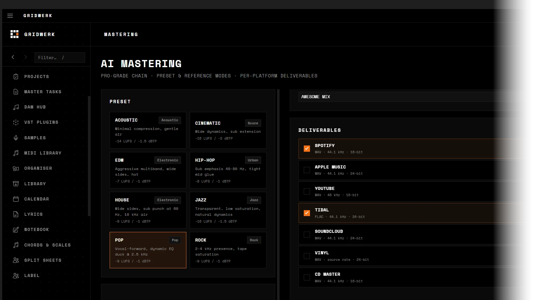 GRIDWERK MASTERING